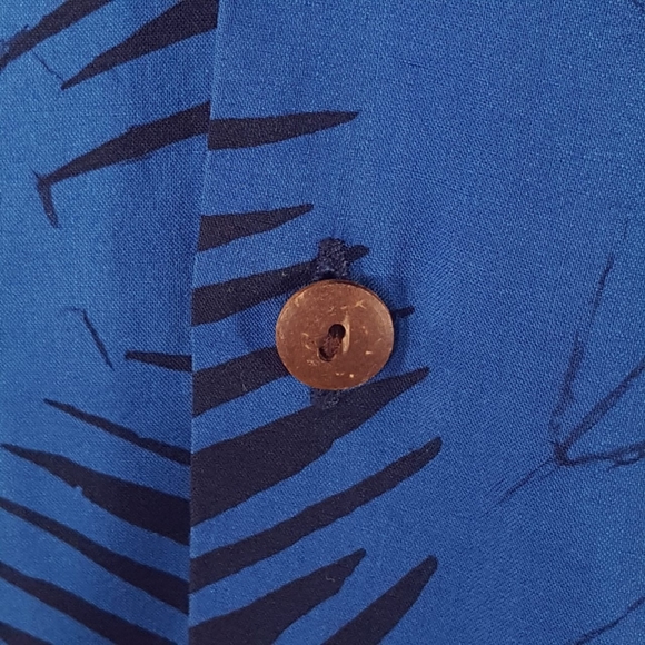 Caribelle Batik Men's Atomic Starburst Blue/white Large Cotton Lightweight Short - Picture 5 of 7